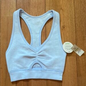 Aerie Blue Sports Bra with Racerback Design